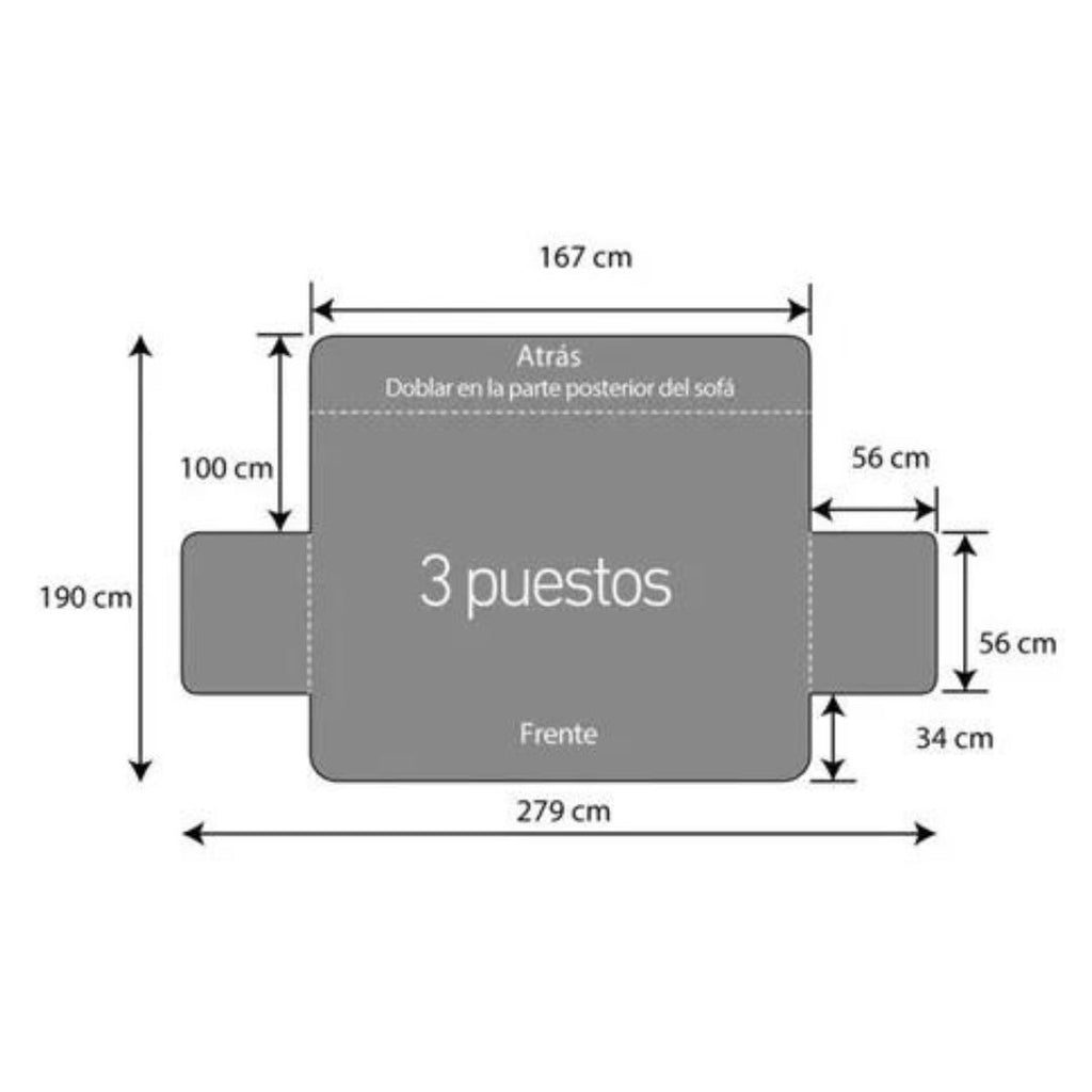 CUBRE SOFA DE 3 PUESTOS PARA MASCOTA