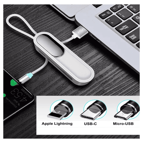 Cargador Magnetico Multicable 3en1 Blanc